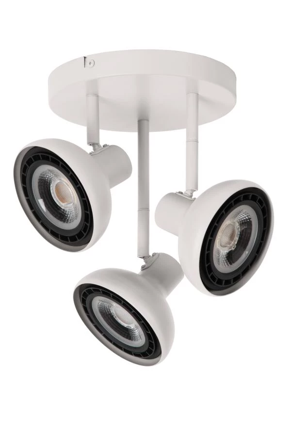 Lucide SENSAS - Foco de techo - Ø 25,8 cm - 3xGU10 (ES111) - Blanco - apagado